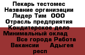 Пекарь-тестомес › Название организации ­ Лидер Тим, ООО › Отрасль предприятия ­ Кондитерское дело › Минимальный оклад ­ 31 000 - Все города Работа » Вакансии   . Адыгея респ.